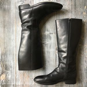 J.Crew tall black leather riding boots size 11